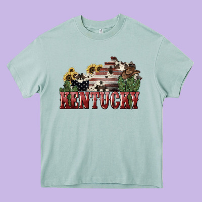 Kentucky 4th Of July Heavy Core Tee Designed By Howdyjamesfarm