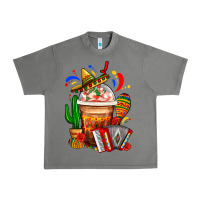 Tornado Mexican Frappe With Cactus Sombrero And Maracas Urban Heavy Tee - FaDigitalArtStudio