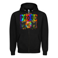 Black proud mom with sunflower Zipper Hoodie - AdoDesignShop