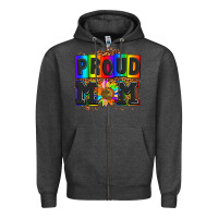 Charcoal Heather proud mom with sunflower Zipper Hoodie - AdoDesignShop