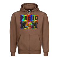 Chestnut proud mom with sunflower Zipper Hoodie - AdoDesignShop