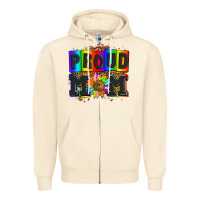 Sandshell proud mom with sunflower Zipper Hoodie - AdoDesignShop