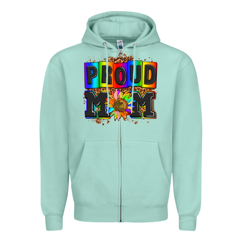 Proud Mom With Sunflower Zipper Hoodie by AdoDesignShop | Teevron
