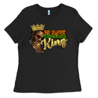 Black Black king Ladies Tee - HowdyJamesFarm