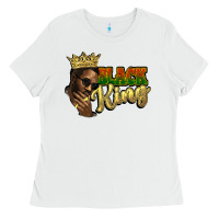 White Black king Ladies Tee - HowdyJamesFarm