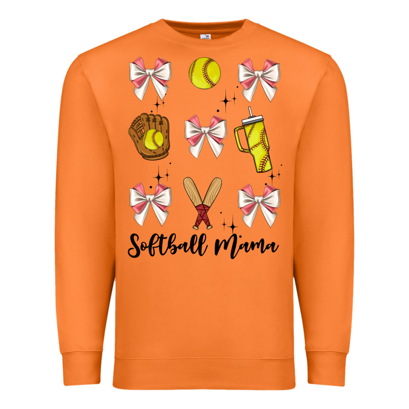 Softball Coquette Bow Premium Sweatshirt by JahusDesignShop | Teevron