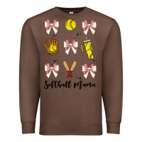 Chestnut softball coquette bow Premium Sweatshirt - JahusDesignShop