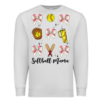 Dove Grey softball coquette bow Premium Sweatshirt - JahusDesignShop