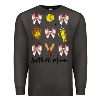 Smoke softball coquette bow Premium Sweatshirt - JahusDesignShop
