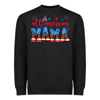 Black all american mama Heavyweight Sweatshirt - AdoDesignShop