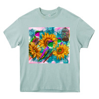 Arona hummingbirds sunflower Heavy Core Tee - TumblerDesignByShophia