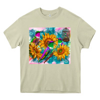 Mossy hummingbirds sunflower Heavy Core Tee - TumblerDesignByShophia