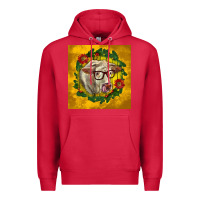 Cardinal christmas charolais cow face Premium Hoodie - LillyAllenDesigns