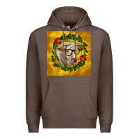Coffee christmas charolais cow face Premium Hoodie - LillyAllenDesigns