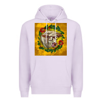 Lilac christmas charolais cow face Premium Hoodie - LillyAllenDesigns
