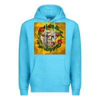 Ocean Blue christmas charolais cow face Premium Hoodie - LillyAllenDesigns