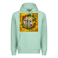 Seafoam christmas charolais cow face Premium Hoodie - LillyAllenDesigns