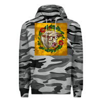 Slate Camo christmas charolais cow face Premium Hoodie - LillyAllenDesigns