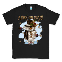 Black merry christmas snowman Classic Tee - CowGirlArtShop