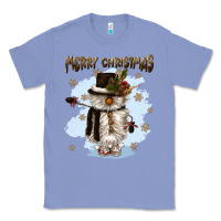 Colony Blue merry christmas snowman Classic Tee - CowGirlArtShop