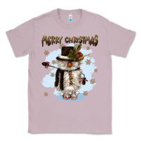 Lilac merry christmas snowman Classic Tee - CowGirlArtShop
