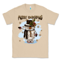 Mushroom merry christmas snowman Classic Tee - CowGirlArtShop