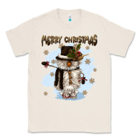 Natural merry christmas snowman Classic Tee - CowGirlArtShop