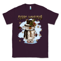 Plum merry christmas snowman Classic Tee - CowGirlArtShop