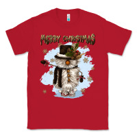 Red merry christmas snowman Classic Tee - CowGirlArtShop
