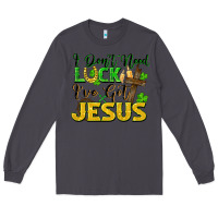 Smoke i don't need luck i've got jesus Long Sleeve Tee - FaDigitalArtStudio
