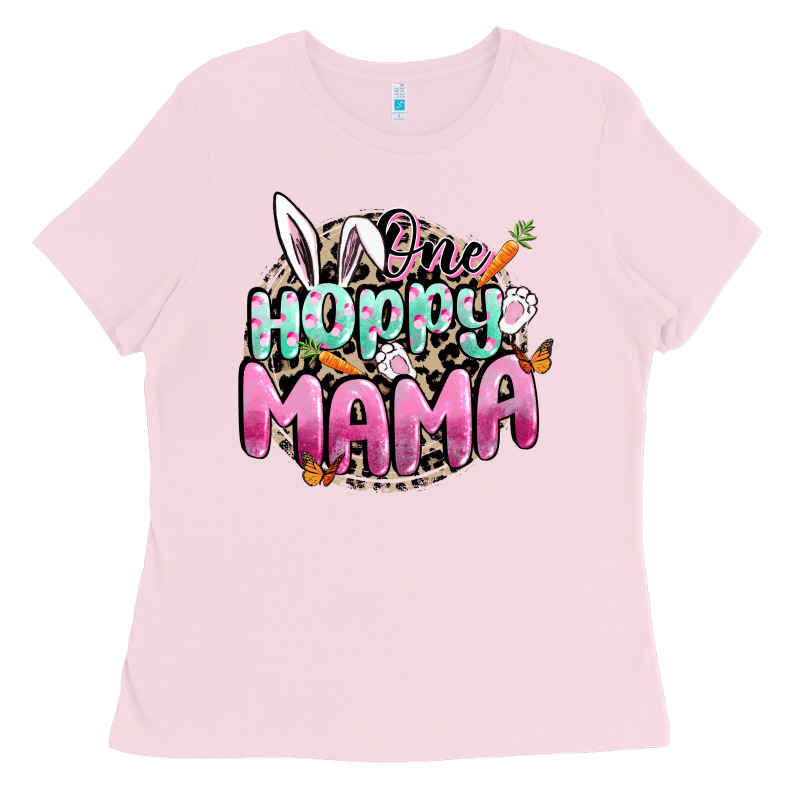 One Hoppy Mama Easter Day Ladies Tee by CowGirlArtShop | Teevron