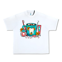 White Dentist Coffee Urban Heavy Tee - FaDigitalArtStudio