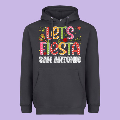 Lets Fiesta San Antonio Heavyweight Hoodie Designed By Jahusdesignshop