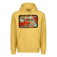 Antique Gold christmas serape sunflower background Premium Hoodie - Jasminsmagicworld