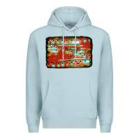 Blue Mist christmas serape sunflower background Premium Hoodie - Jasminsmagicworld