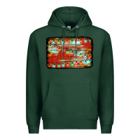 Sports Green christmas serape sunflower background Premium Hoodie - Jasminsmagicworld