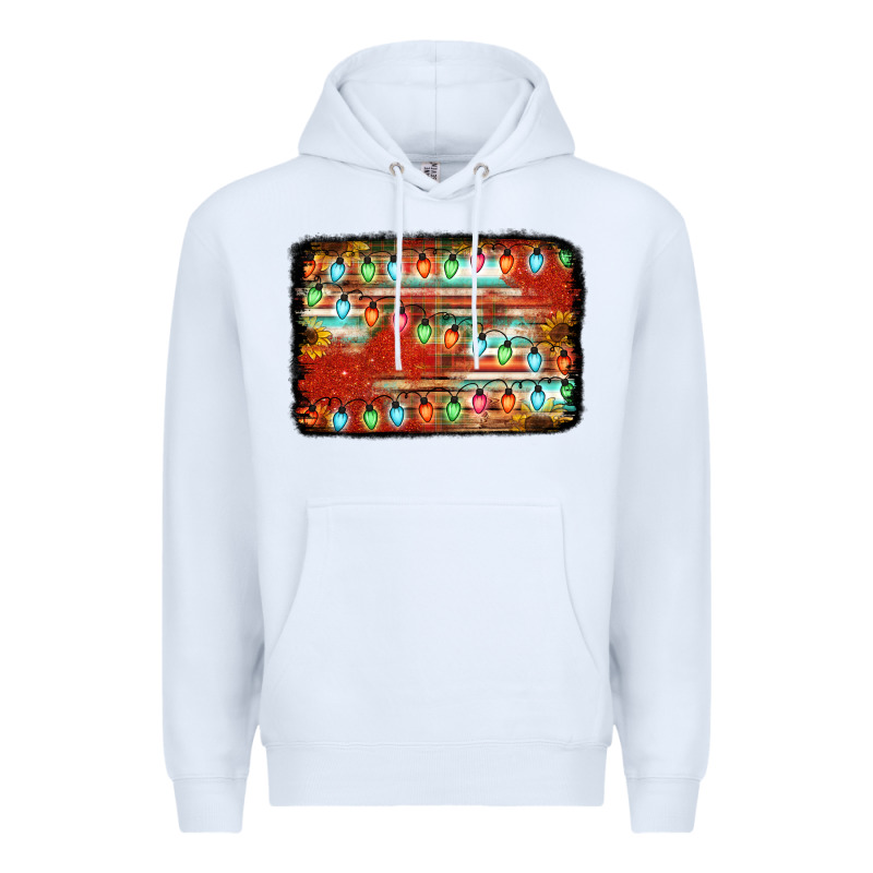 Christmas Serape Sunflower Background Premium Hoodie by Jasminsmagicworld | Teevron