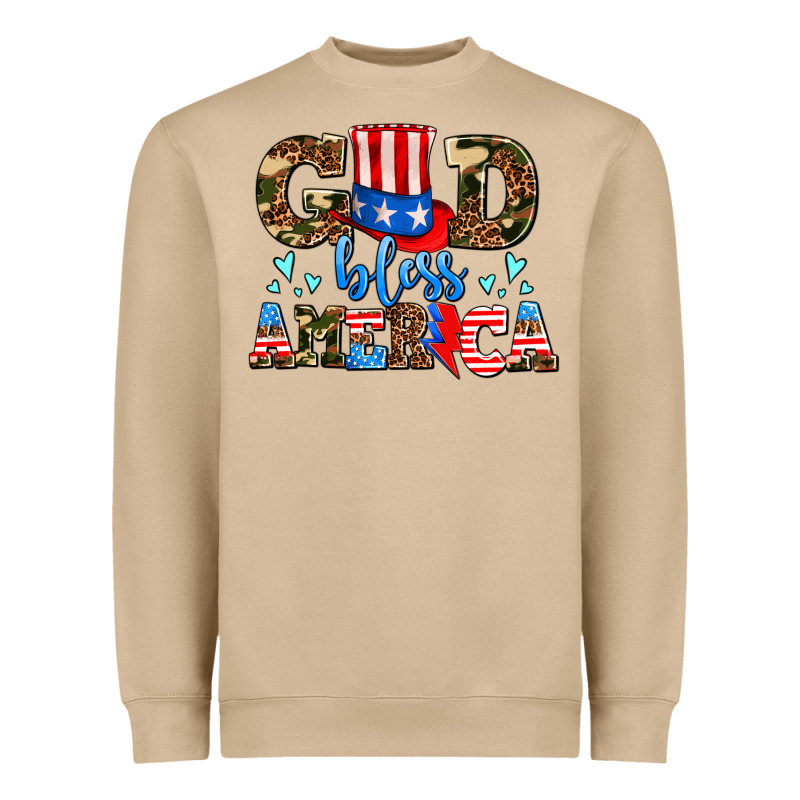 God Bless America Heavyweight Sweatshirt by AdoDesignShop | Teevron