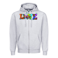 Heather Grey pride love butterflies Zipper Hoodie - AdoDesignShop