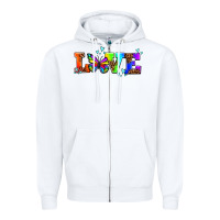 White pride love butterflies Zipper Hoodie - AdoDesignShop