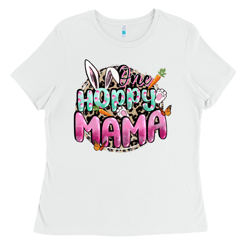 One Hoppy Mama Easter Day Ladies Tee by CowGirlArtShop | Teevron