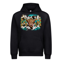 Black highland cow mom Urban Hoodie - JahusDesignShop