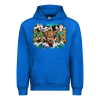 Cobalt highland cow mom Urban Hoodie - JahusDesignShop