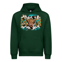 Forest Green highland cow mom Urban Hoodie - JahusDesignShop