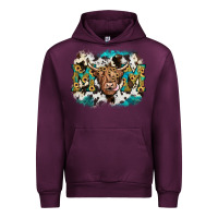 Mauve Wine highland cow mom Urban Hoodie - JahusDesignShop