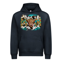 Navy highland cow mom Urban Hoodie - JahusDesignShop