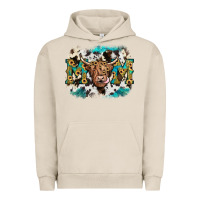 Pigment French Oak highland cow mom Urban Hoodie - JahusDesignShop