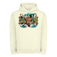 Pigment Pistachio highland cow mom Urban Hoodie - JahusDesignShop