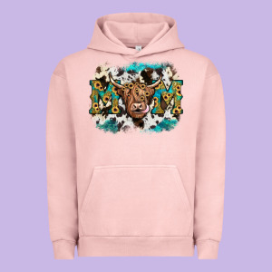 Highland Cow Mom Urban Hoodie Designed By Jahusdesignshop