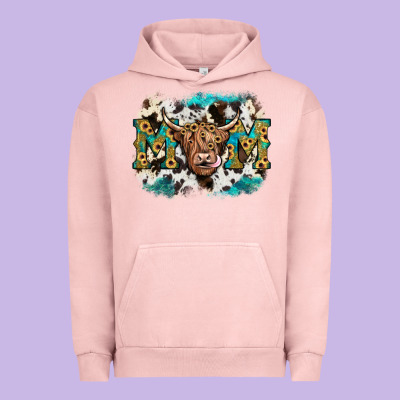 Highland Cow Mom Urban Hoodie Designed By Jahusdesignshop